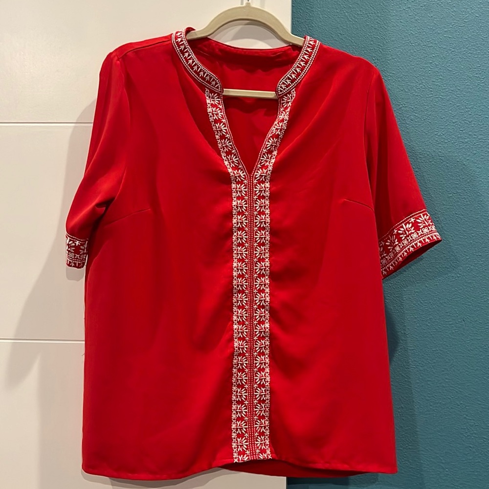 Red women’s VNeck